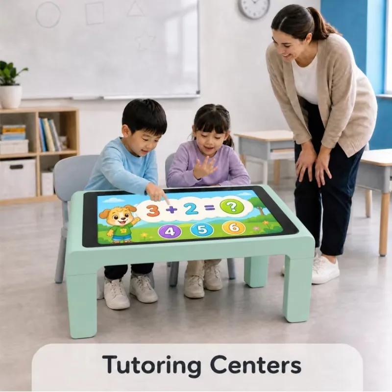 Waterproof IP65 Kid Smart Touch Interactive LED Game Table 10-Point Touch Digital Learning Table Elevator
