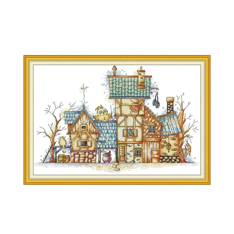 Diagonal Lane cross stitch kit  aida 14ct 11ct count print canvas hand sew cross-stitching embroidery DIY handmade needlework