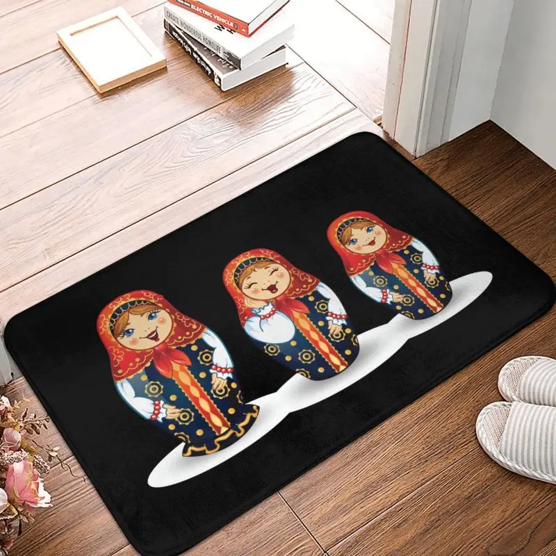 Russian Traditional Art Matryoshka Doll Front Floor Door Entrance Mats Outdoor Bath Kitchen Doormat Toilet Carpet Rug