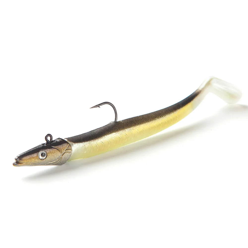 5 Stück/Beutel Angelköder mit Jigkopf, Weichköder 10g/0,35oz 11cm/0,39in Wobbler Schwimmköder mit Haken für Hecht, Barsch, Meeresfischen – Detail 8