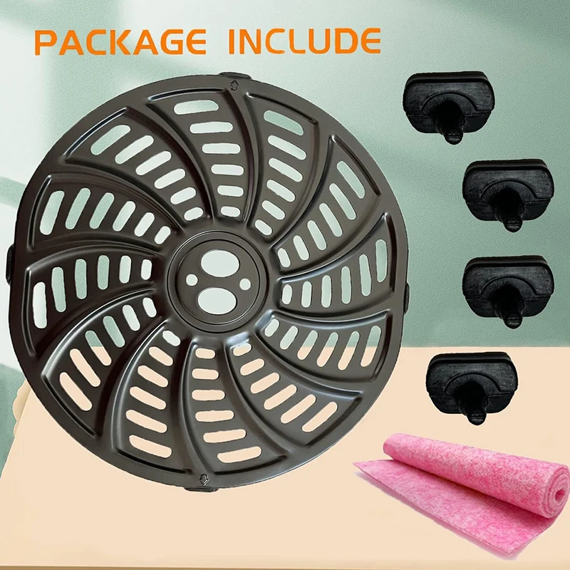 Деко для выпечки Gourmia GAF698/GAF686, круглая сковорода с 4 силиконовыми подушечками, антипригарная посуда, аксессуары для фритюрницы