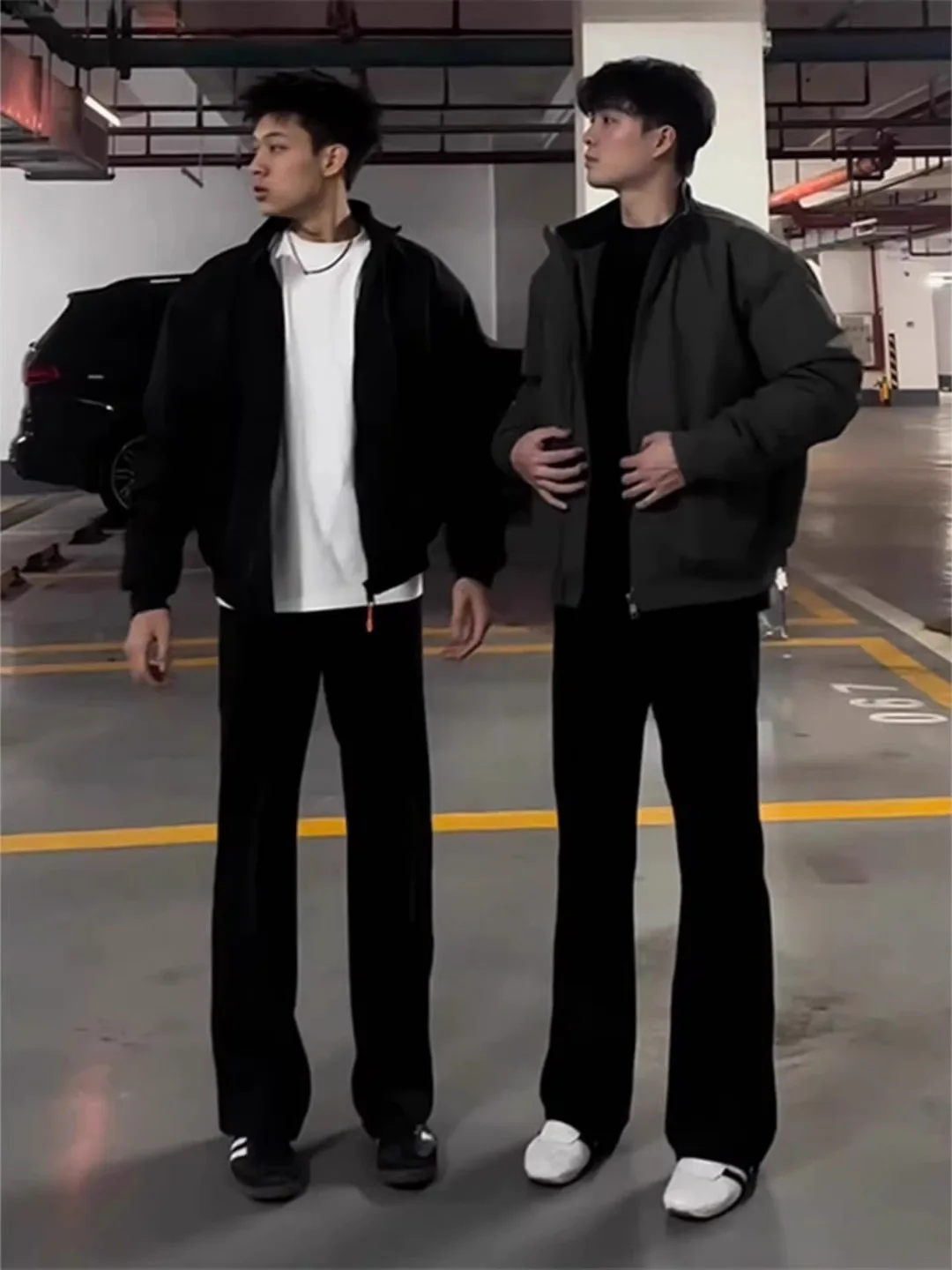 

Мужские брюки Bla Fce с прямым кроем и подкладкой, визуально удлиняющие, зимние повседневные, свободные, расклешенные, молодежные, модные