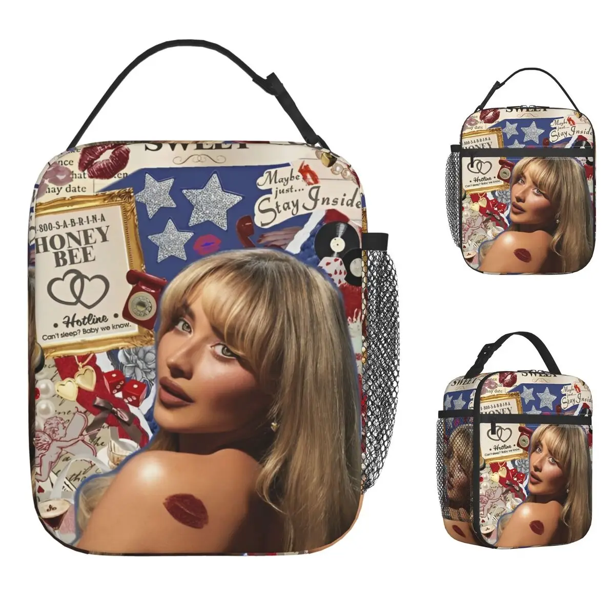 

Sabrina Carpenter Espresso Lunch Bag Picnic Lunch Box Child Vintage Graphic Design Tote Food Bags Waterproof Portable Zipper