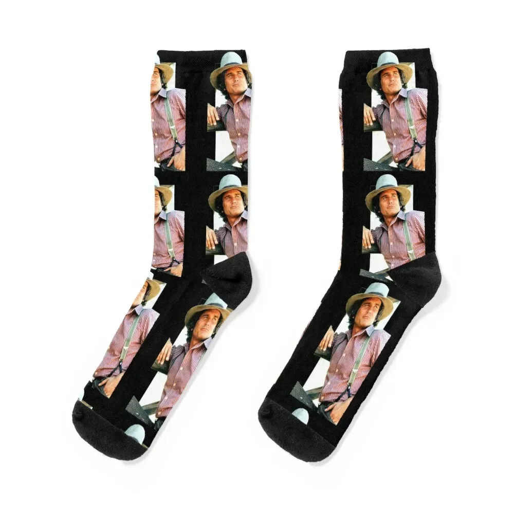 

Charles Ingalls Michael Landon Little House in The Meadow Bonanza Western Socks Non-slip Novelties Socks For Girls Men's