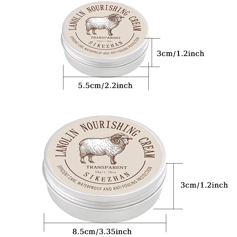 كريم العناية بالسترة الجلدية - بلسم لانولين المغذي، بلسم شفاف لاستعادة، مقاوم للماء وحماية المعاطف الجلدية