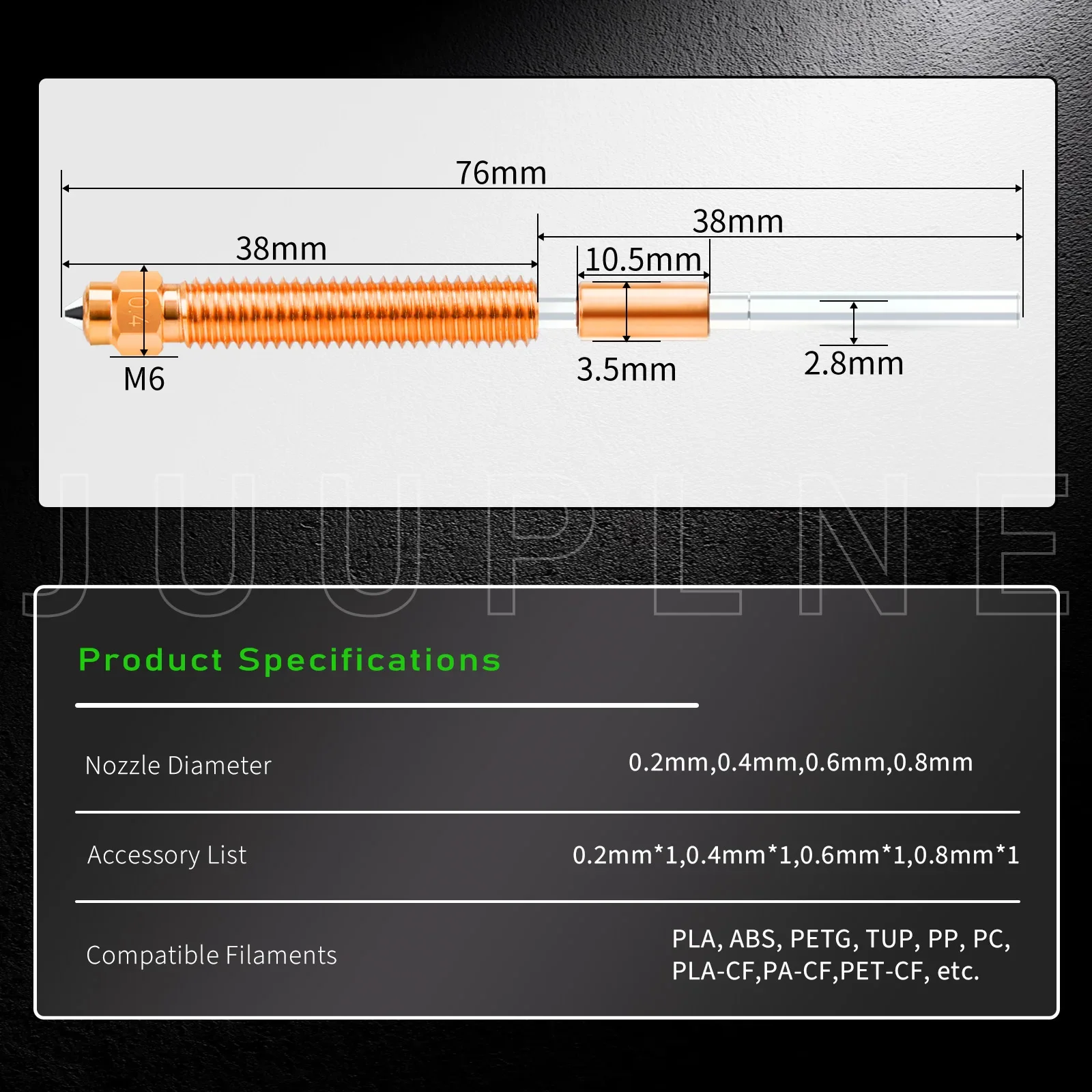 0.2 0.4 0.6 0.8 فوهة لـ Creality K2 K2 Plus K2 Pro Hotend سريعة التبديل جميع المعدن لملحقات طابعة Creality Hi Nozzle ثلاثية الأبعاد #2