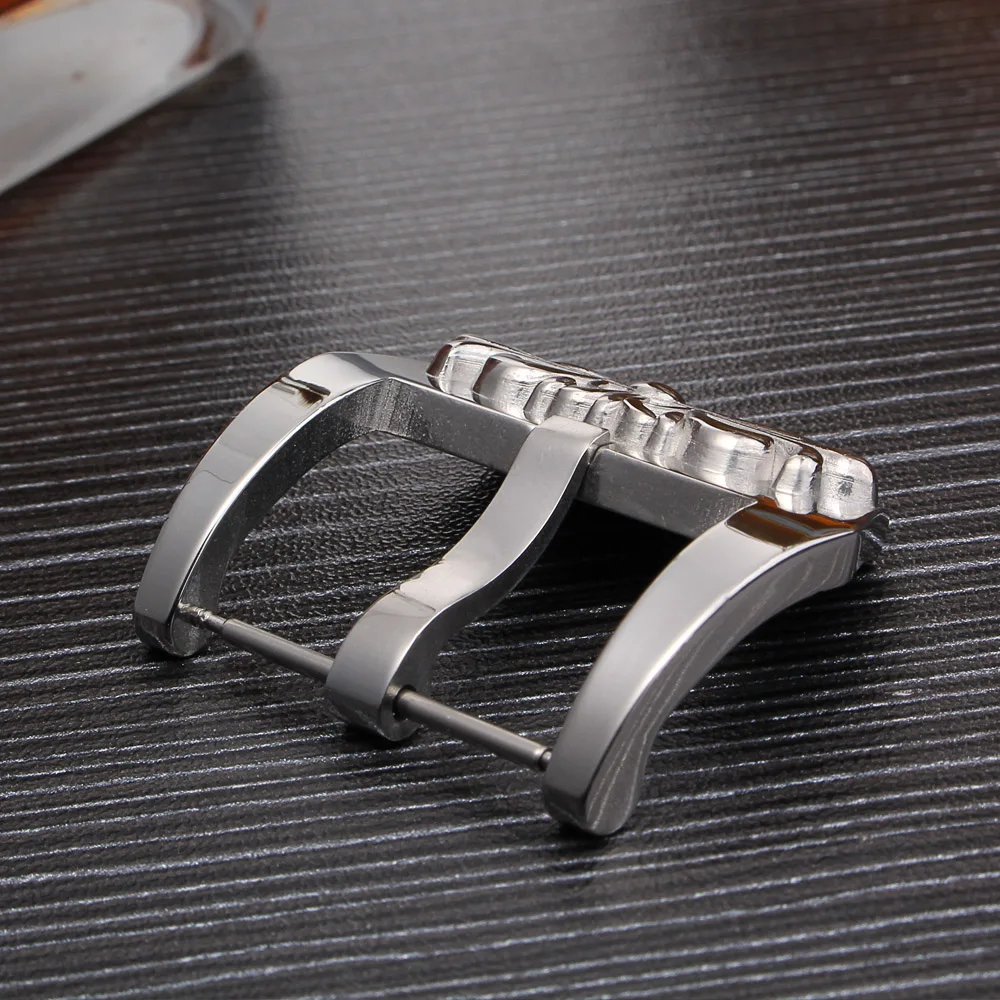 Stainless Steel Watchband Buckle Silver Polised 20 22 24 26mm Metal Watch Band Clasp Women Men Wrist Strap Accessories