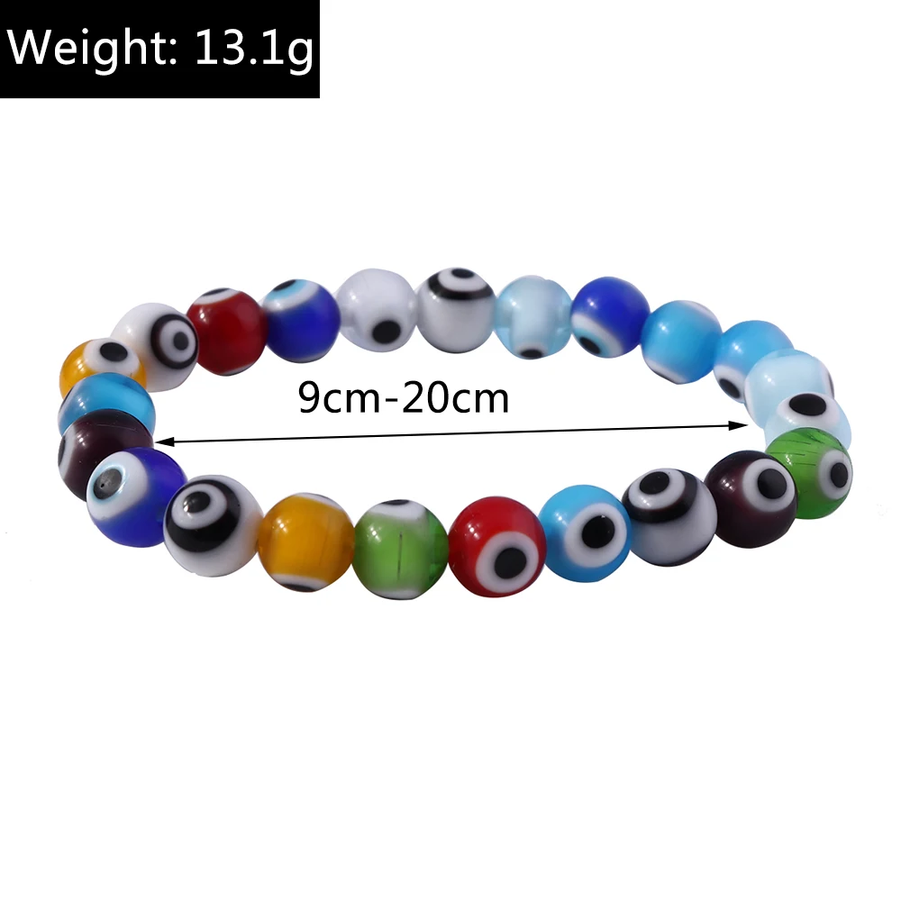 Bohemian Handmade Evil Eye Beads Wrist Bracelets & Bangles for Women Girls Party Holiday Jewelry Gifts