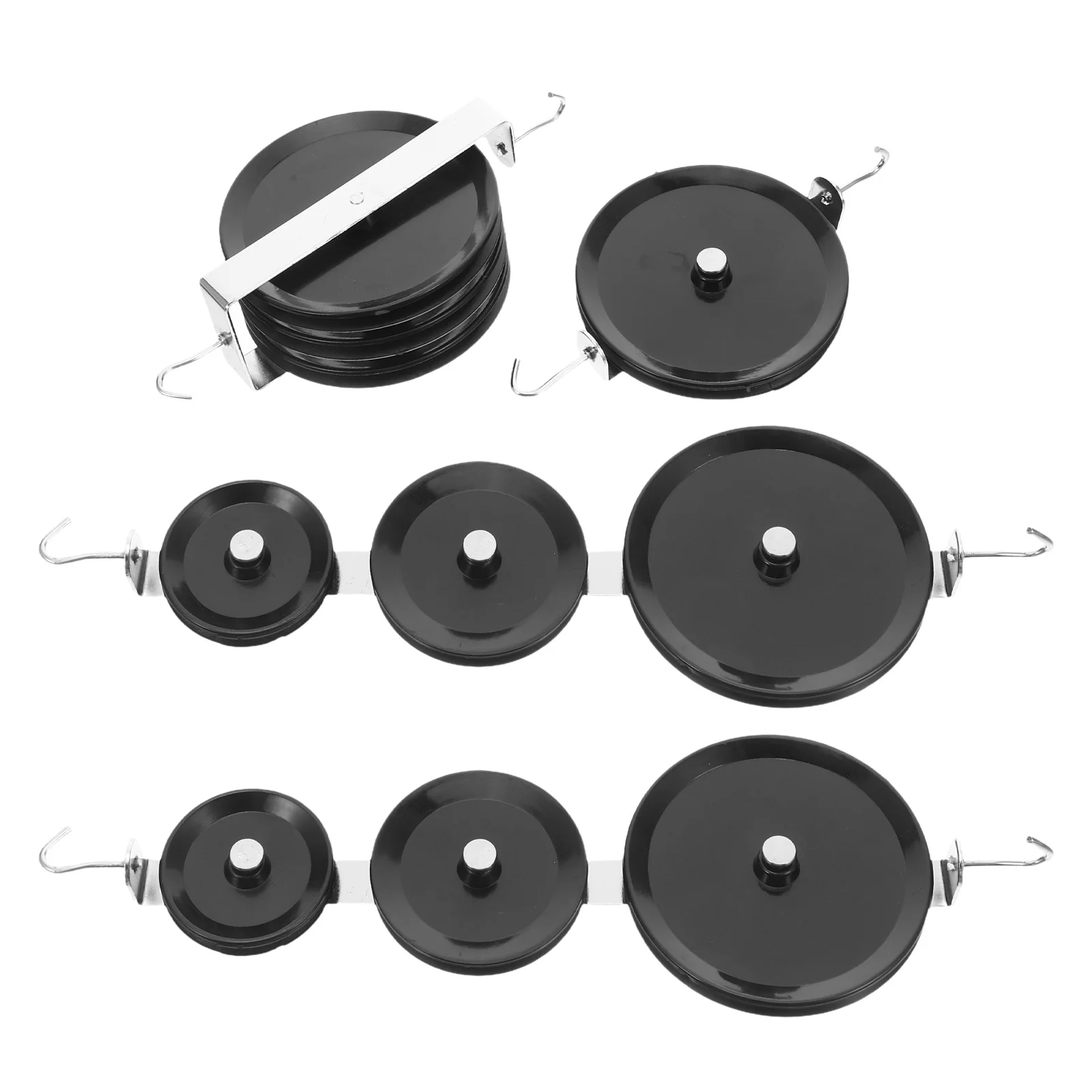 

6Pcs Educational Pulley Kit Smooth Physics Experiments Teaching Tool Load Distribution Mechanical Advantage Science