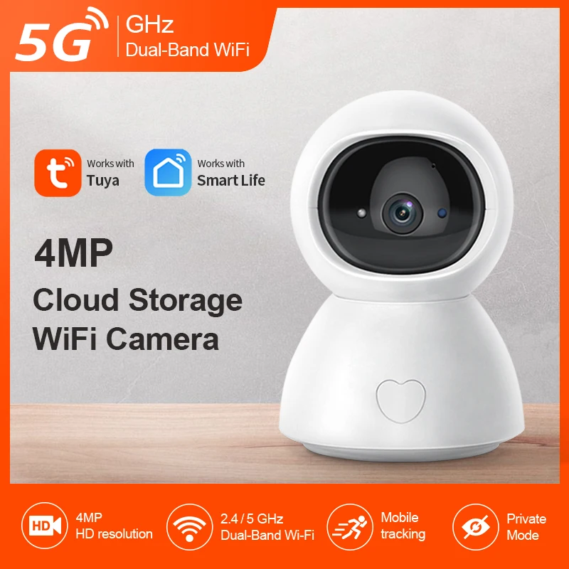 

INQMEGA Tuya Smart 5G Wifi Camera Home Security Cameras Wireless ip Cam with Privacy Mode for Child Support Google Home Alexa