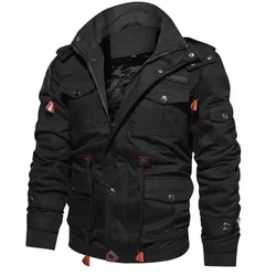 Men's Hooded Winter Jackets And Coats Fleece Warm Coats Thermal Thicker Outerwear Male Military Jackets Warm Parkas Size 6XL