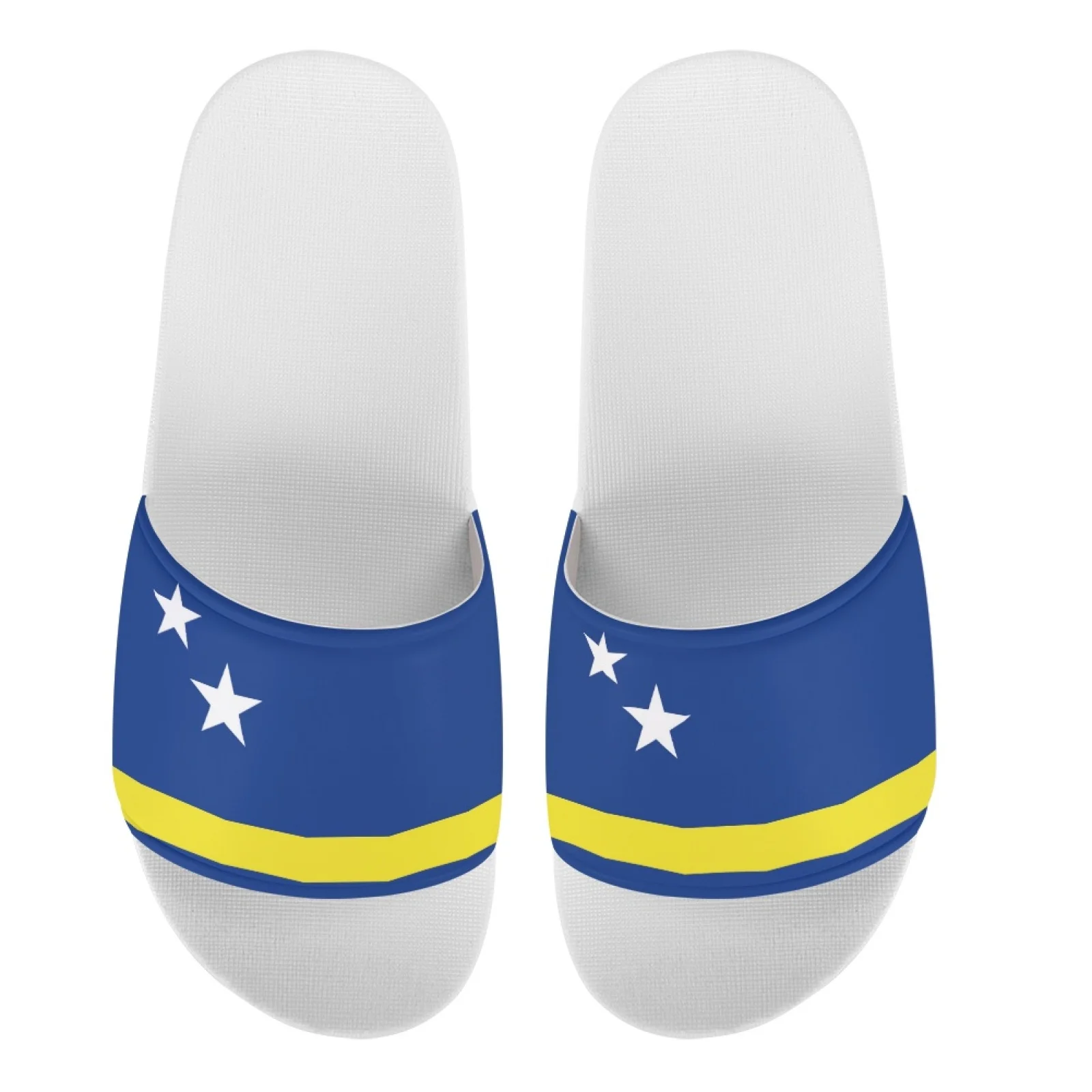 Zapatillas con estampado de bandera de Curacao Dominica, sandalias de verano para mujer, zapatos de playa, zapatillas de lujo para hombre, chanclas informales para interiores y exteriores para hombre 2024