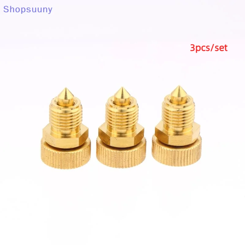 [SU]3Pcs High Pressure Air Bleed Screw Copper Safety Bleeder Valve 3-Stage Pump Spare Replacement PCP Air Pumps Parts[SU]