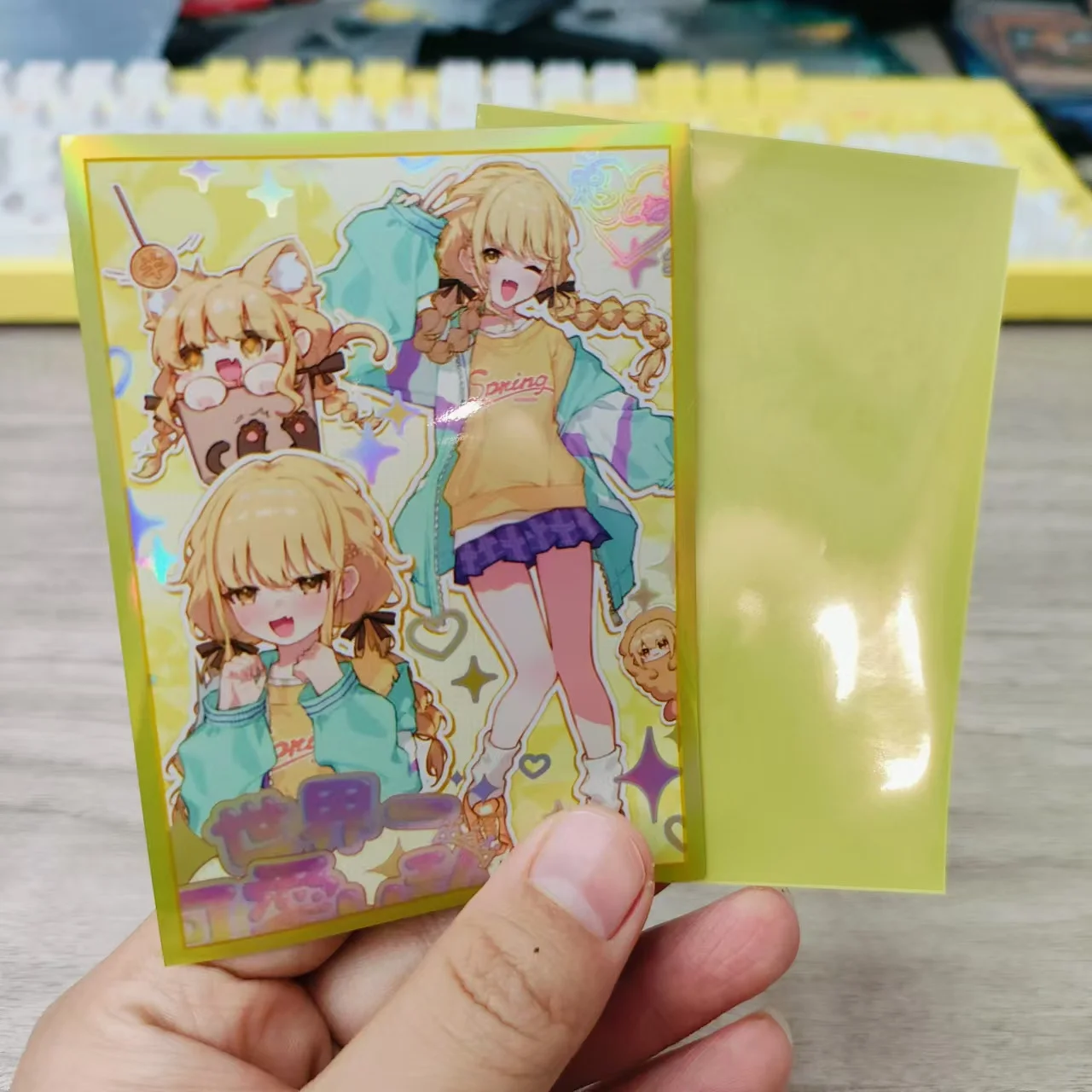 60PCS Anime THE IDOLM@STER Kotone Fujita Figures Card Sleeves DTCG WS Pokemon PTCG Trading Cards Protective Case Cover