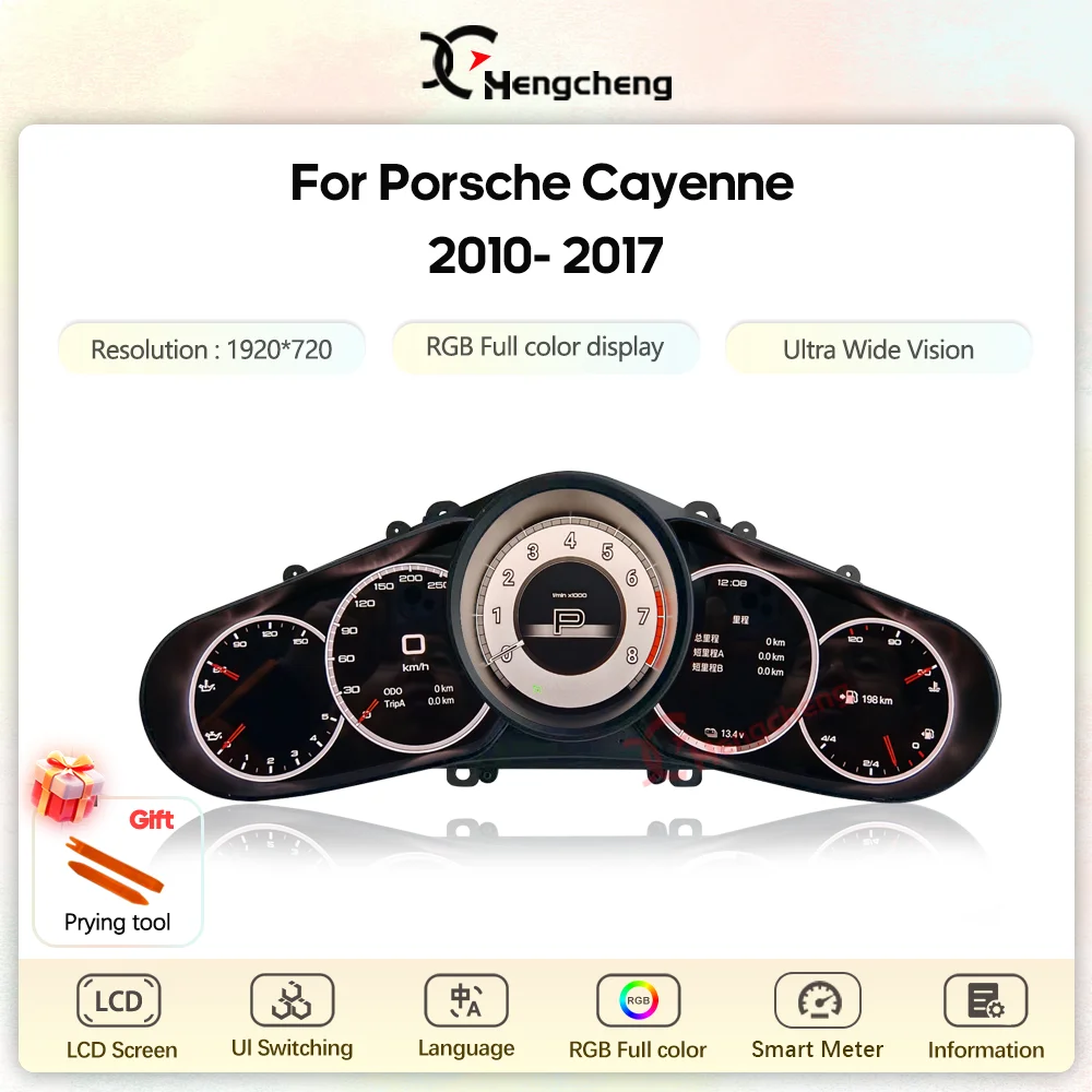 

12.3" Car LCD Dashboard For Porsche Cayenne 2010-2017 Upgrade Cluster Virtual Cockpit Instrument Panel speedometer ﻿