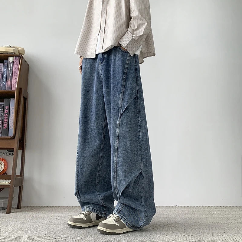 Herrenhose, Angelhose, vielseitig, Übergröße, Herren-Jeanshose, locker, Herbst, gerades Bein, Herren-Jeanshose, trendig, lässig