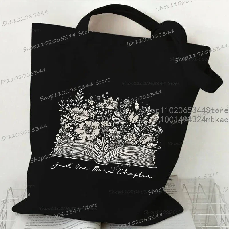 Fantasy Readers Society Women\'s Handbags Vintage Skull Books Flower Shoulder Bags Fashion Bookworm Casual Read Lover Tote Bags