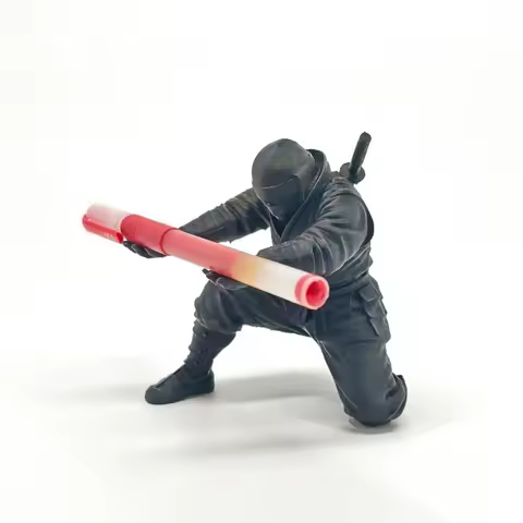 Fashion Funny Ninja Ornaments Decorations Creative 3D Printing Warrior Ornaments Multi-functional Pen Holder Office
