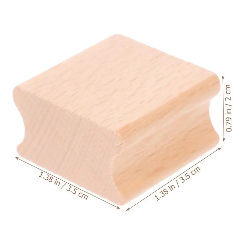 10pcs Carving Wooden Smooth Wood Stamper Self Making Wooden Scrapbooks Seal Creative Seal Stamps Blank Carving Use Wood Stamper