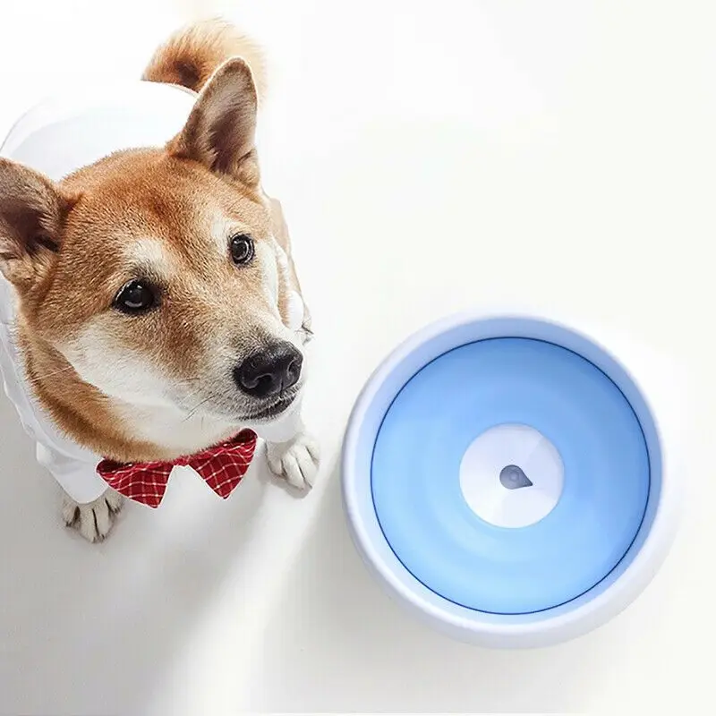 

Pet Cat Dog Water Bowl Floating Bowl Slow Water Feeder Drink Free Splash Dispenser Anti-Overflow Pet Fountain Splash-Free