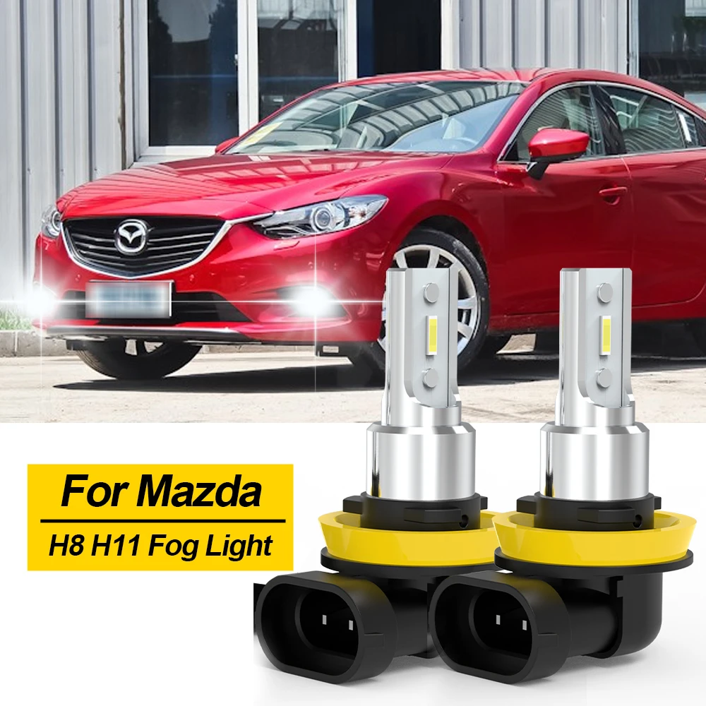 

BMTxms 2PCS 6000LM H8 H11 LED Car Front Fog Lights H9 H16(JP) LED Car DRL Lamps For Mazda ATENZA 3 2014 2015 2016 Whtie Yellow