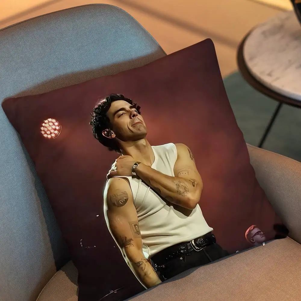 DNCE Joe Jonas Live Pillow Case Square Double-Sided Printing Short Plush Sofa Cushion Cover Bedroom Bedside Pillow 4