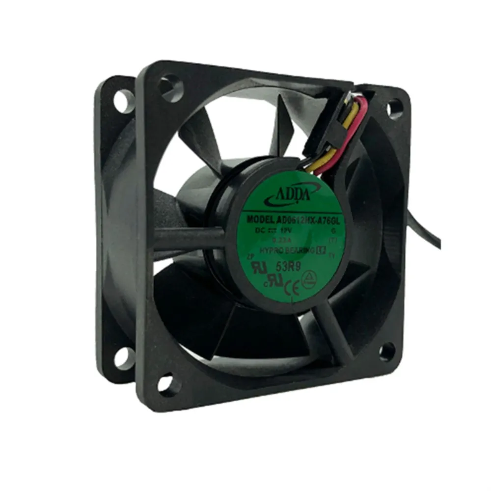 For ADDA AD0612HX-A76GL 60mm Fans DC 12V 0.23A 60x60x25MM 3 Wire Lead Server Inverter Pc Cpu Case Cooling Fan