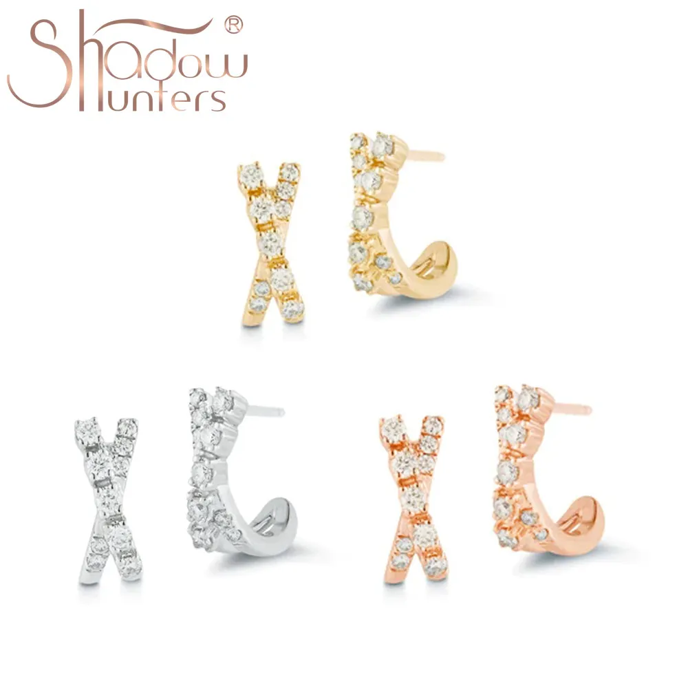 SHADOWHUNTERS الأصلي 925 فضة الصليب وأقراط للنساء الزفاف الفضة 925 X أقراط لوازم مجوهرات الأزياء #1
