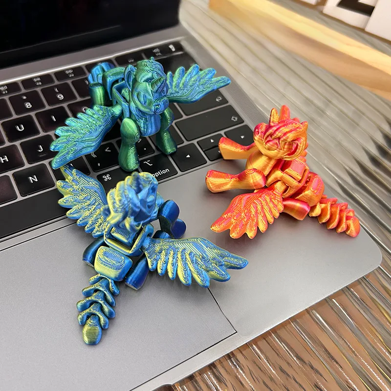 

3D printing cute unicorn animal hot-selling figure ornament gift deformation trend toy ornament