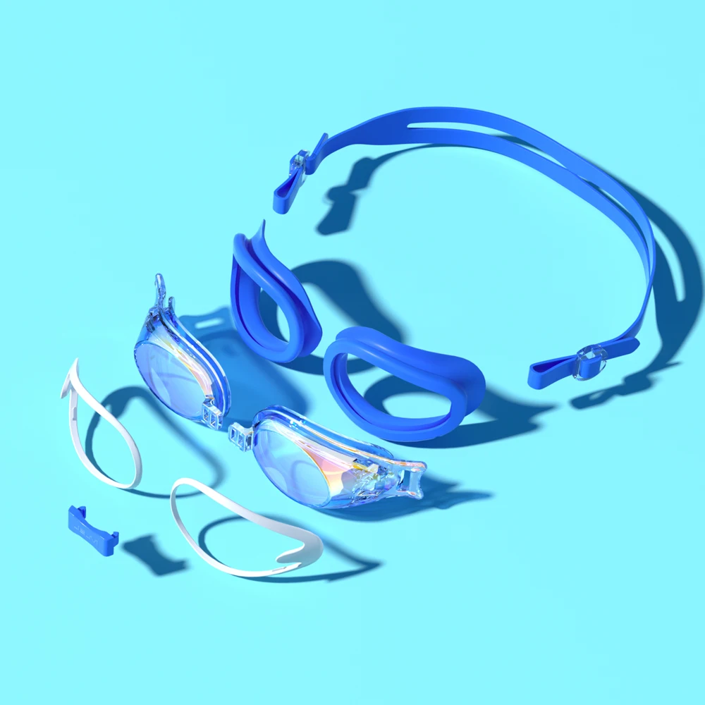 JSJM Gafas de natación infantiles antivaho Anti-UV silicona ajustable - imagen 4