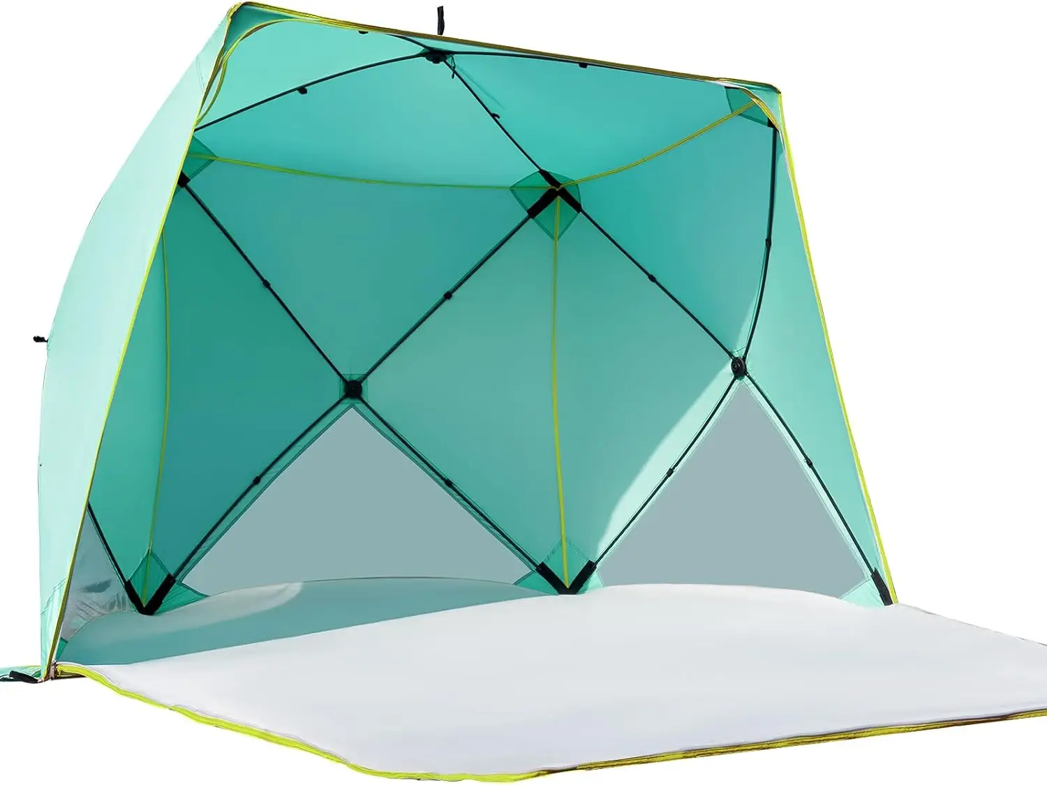 

Pop Up Beach Tent with UPF 50+ UV Protection, Portable Sun Shelter for 4 Person, Waterproof Windproof for Camping Fishing
