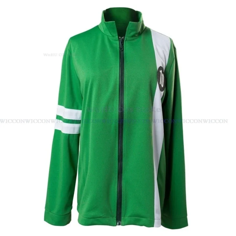 Fato de cosplay Ben Owl para adultos e crianças, jaqueta verde para crianças, capuz com zip up, tops para meninos e meninas, roupas casuais, camisetas verdes