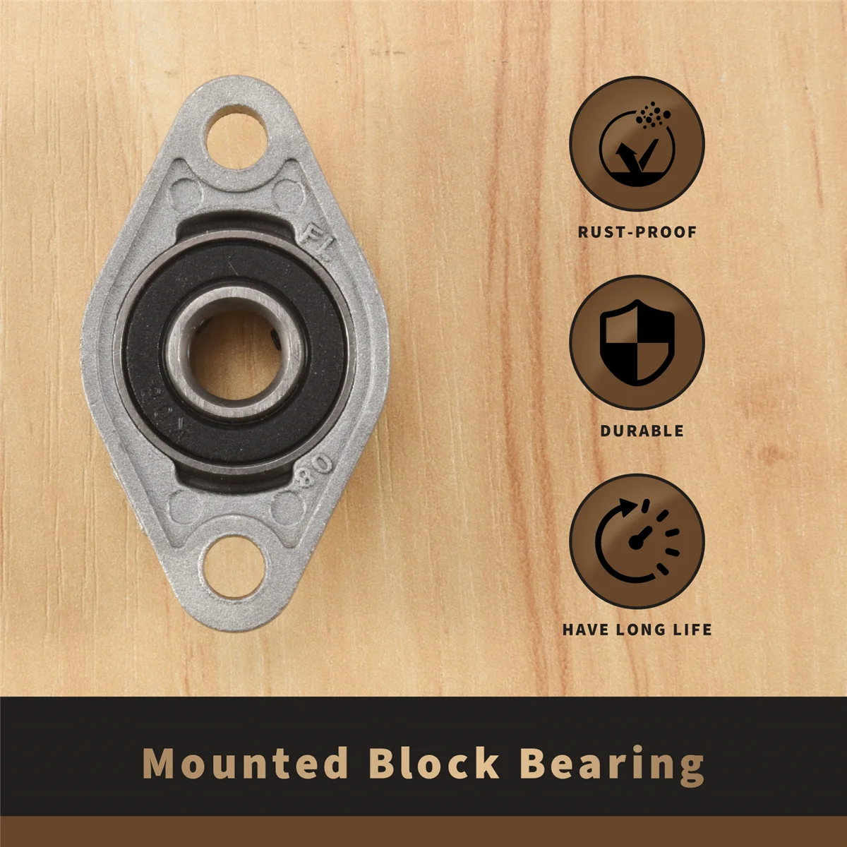 Premium 4Pcs Kfl08 Pillow Block Bearing 8Mm Bore Diameter Zinc Alloy Rhombic Flange Bearing For Cnc