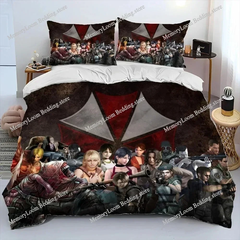3D Corporation Red Umbrella Comforter Bedding Set,Duvet Cover Bed Set Quilt Cover Pillowcase,king Queen Size Bedding Set Kid