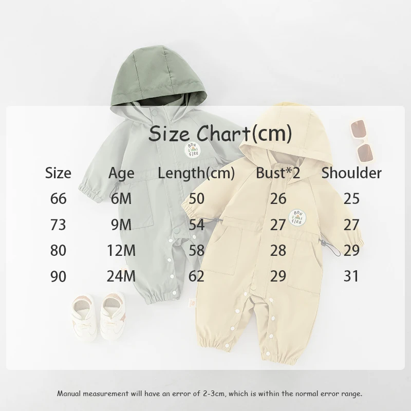 MILANCEL ﻿ Herbst Baby Strampler Outdoor Jacke 0-2Y Unisex Infant Casual Doppel-schicht Mit Kapuze Overall Kleinkind Warme Outwear Kleidung – Detail 1
