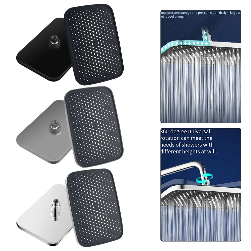 High Pressure Ceiling Mount Bath Top Spray Shower Head 36 0 ​​degree Rotation Eiling Mounted Design Degree Easy Installa