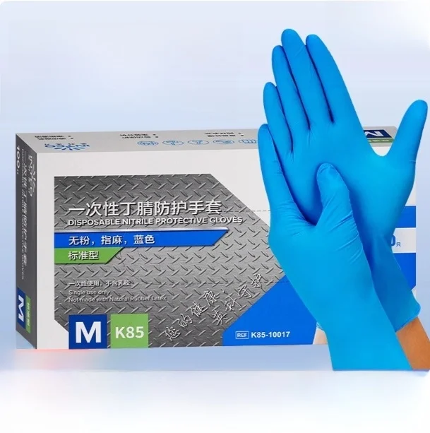

Одноразовые нитриловые перчатки Inco K85, сине-белые, для пищевых продуктов, контактного уровня защиты, для дома, кухни, столовой, водонепроницаемые, маслостойкие