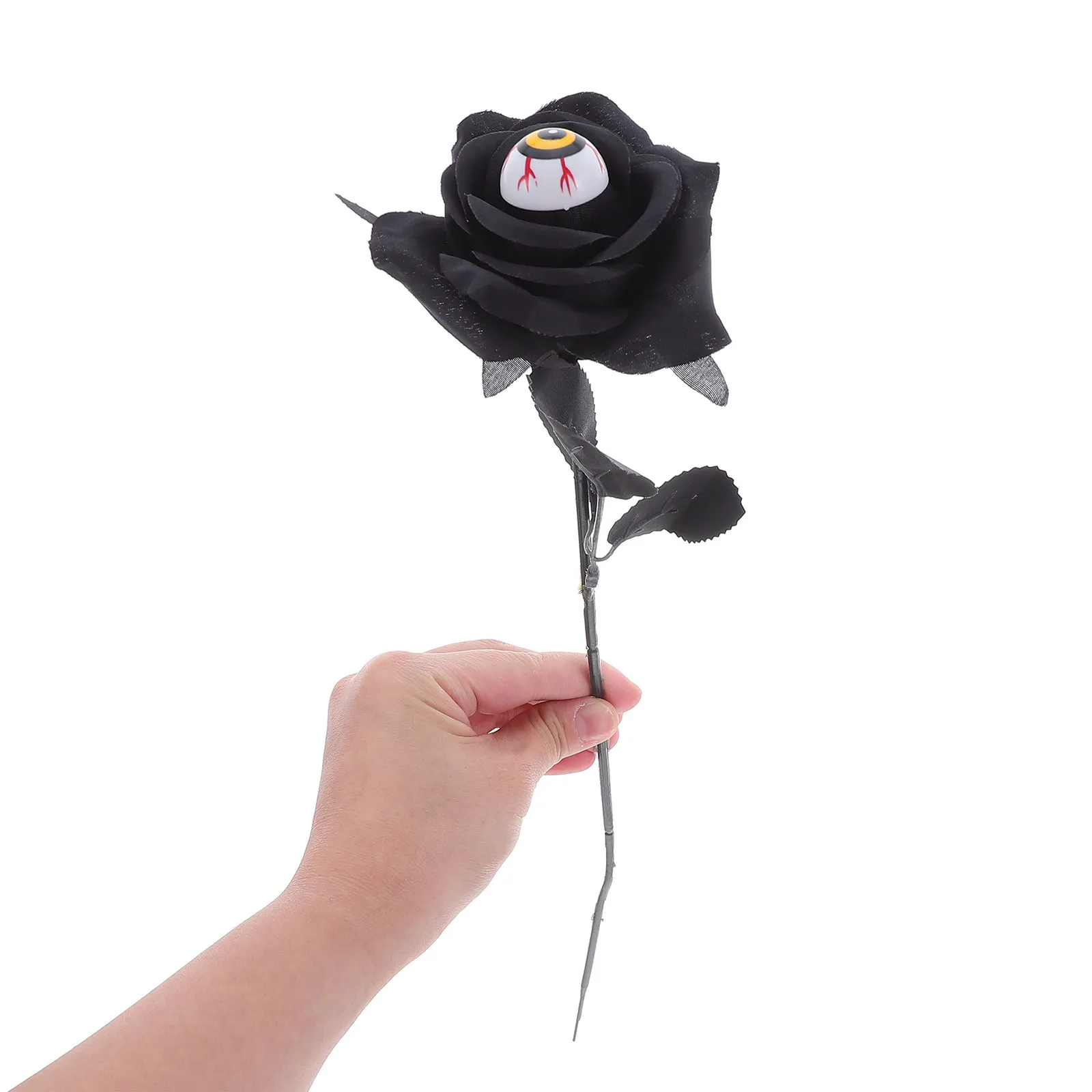 

12Pcs Artificial Rose Bouquet Halloween Faux Flowers Eyeball Decor Spooky Party Indoor Outdoor Floral Decoration