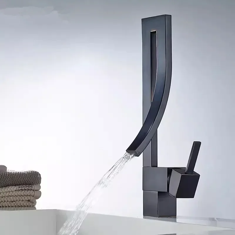 

Brass Basin Faucet Luxury Bathroom Faucet Sink Mixer Tap Deck Mounted Faucet Hot And Cold Black/Gold/Chrome/Nickel Mixer Tap