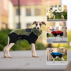 Winter Fleece Whippet Vest Italian Greyhound Dog Clothes Wind-proof High Collar Pet Jacket Soft Polar Fleece Warm Pet Coat