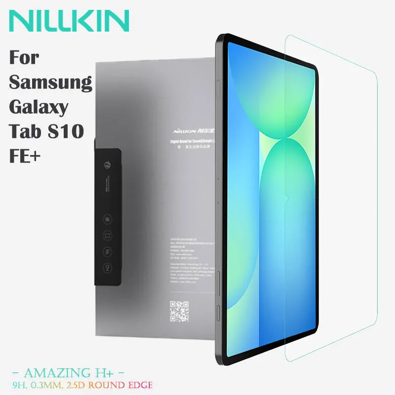 0.2mm Ultra Thin Screen Protector for Samsung Galaxy Tab S10 FE+, NILLKIN H+ 9H Anti Scratch, Bubble Free Full Set with Tools