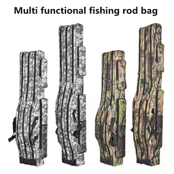 1.2m/1.5m three-layer foldable large belly sea fishing bag, double shoulder fishing rod bag, tool kit for outdoor storage