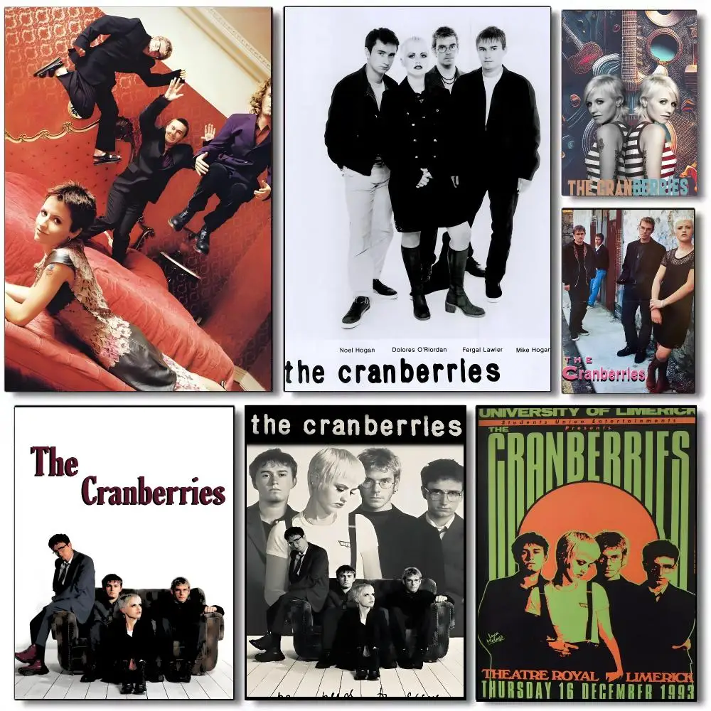 The Cranberries Band Alternative Rock Poster Self-adhesive Advanced Aesthetic Printing Paper Wall Art for Living Room Home Decor