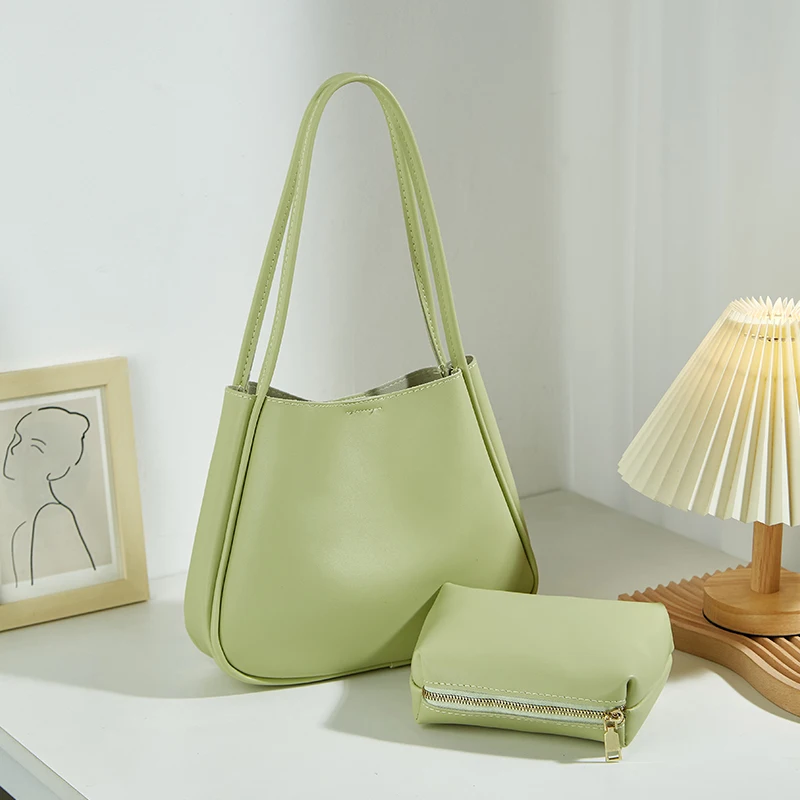 

2025 New Women's Bag Fashion Simple Mother and Daughter Bag Ladies' Handbag Versatile Shoulder Bag Casual Solid Color Bag
