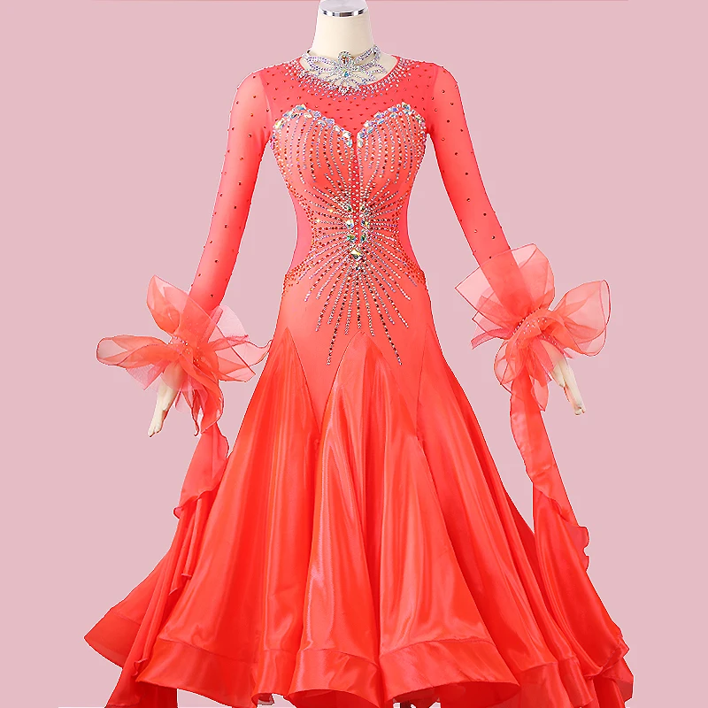 

Waltz Dancing Dress Women Ballroom Competition Costumes Female Modern Dance Performance Waltz Tango Ballroom Dance Dress