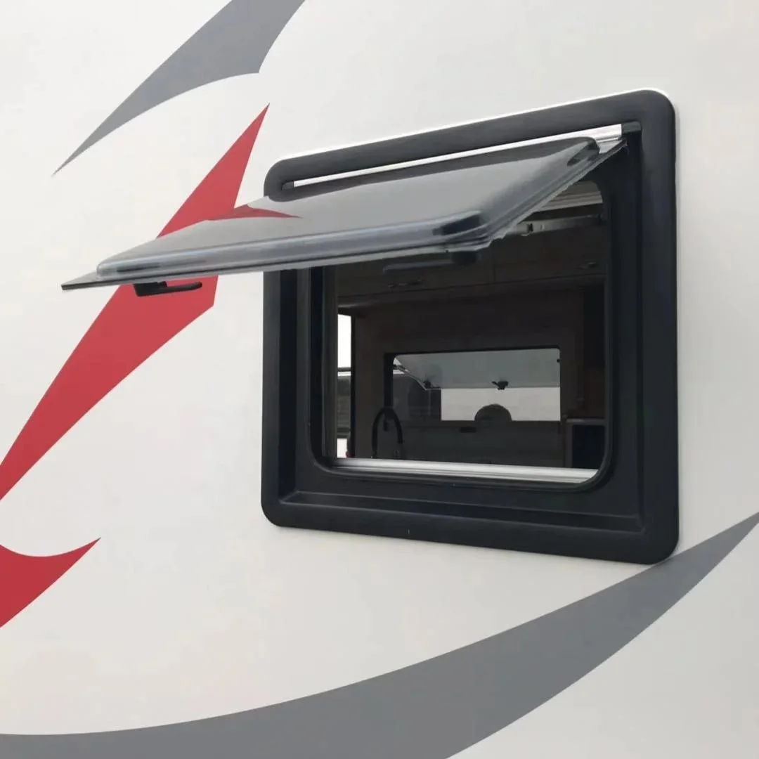 Right Angle Outward RV Window Double Layer Acrylic Glass Camper Mod Parts
