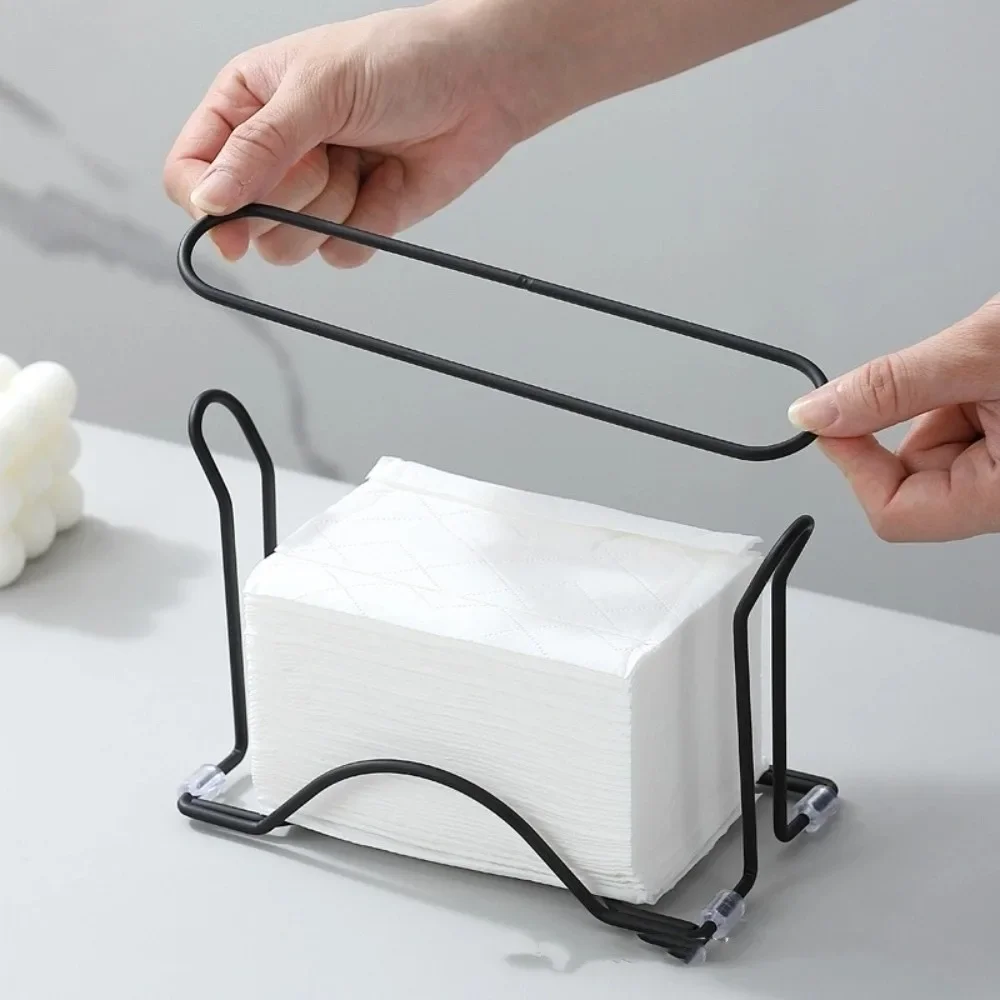 Paper Holder Kitchen Removable Storage Rack Portable Minimalist Anti-Rust Vertical Napkin Holder Space Saving Household