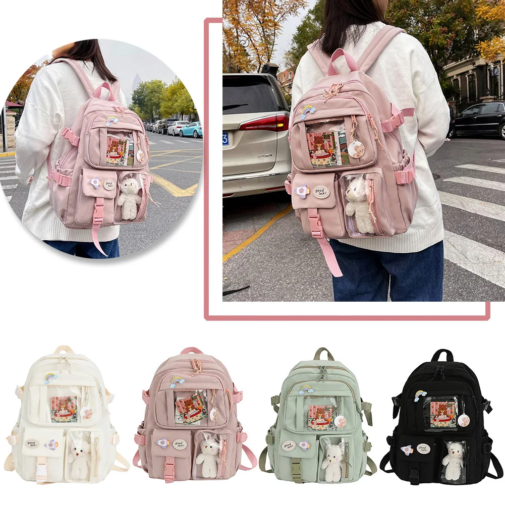 Vintage Preppy Style Women Patchwork Solid Color Backpack Leisure School Students Large Knapsacks Fashion Handbags for Office