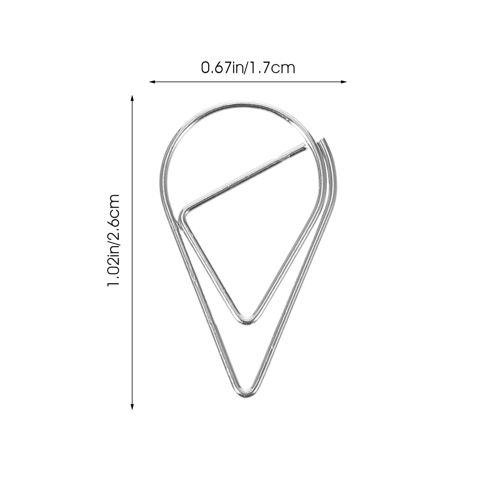 10pcs Water Drop Bookmarks Metal Paper Clips Dripping Shaped Pin Office Desk Accessory Decorative Note Clip For Documents Photos