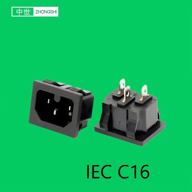 ST-A08 IEC C16 Power Plug Socket 3 Pin 10A 250V AC Connector Adapter Inlet for Power Amp Lifier Sound Wholesale Home Appliance